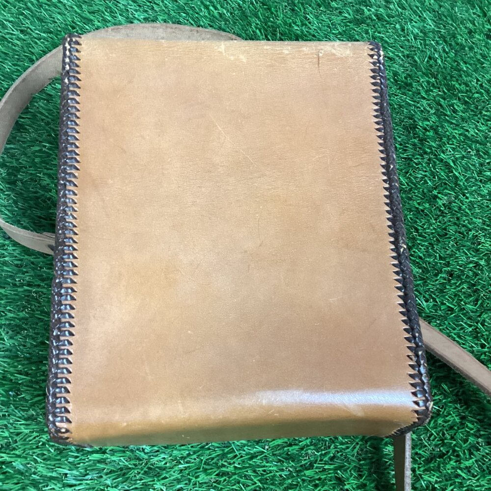 Vintage Hand Tooled Leather Hard Shell Bag - Picture 10 of 16